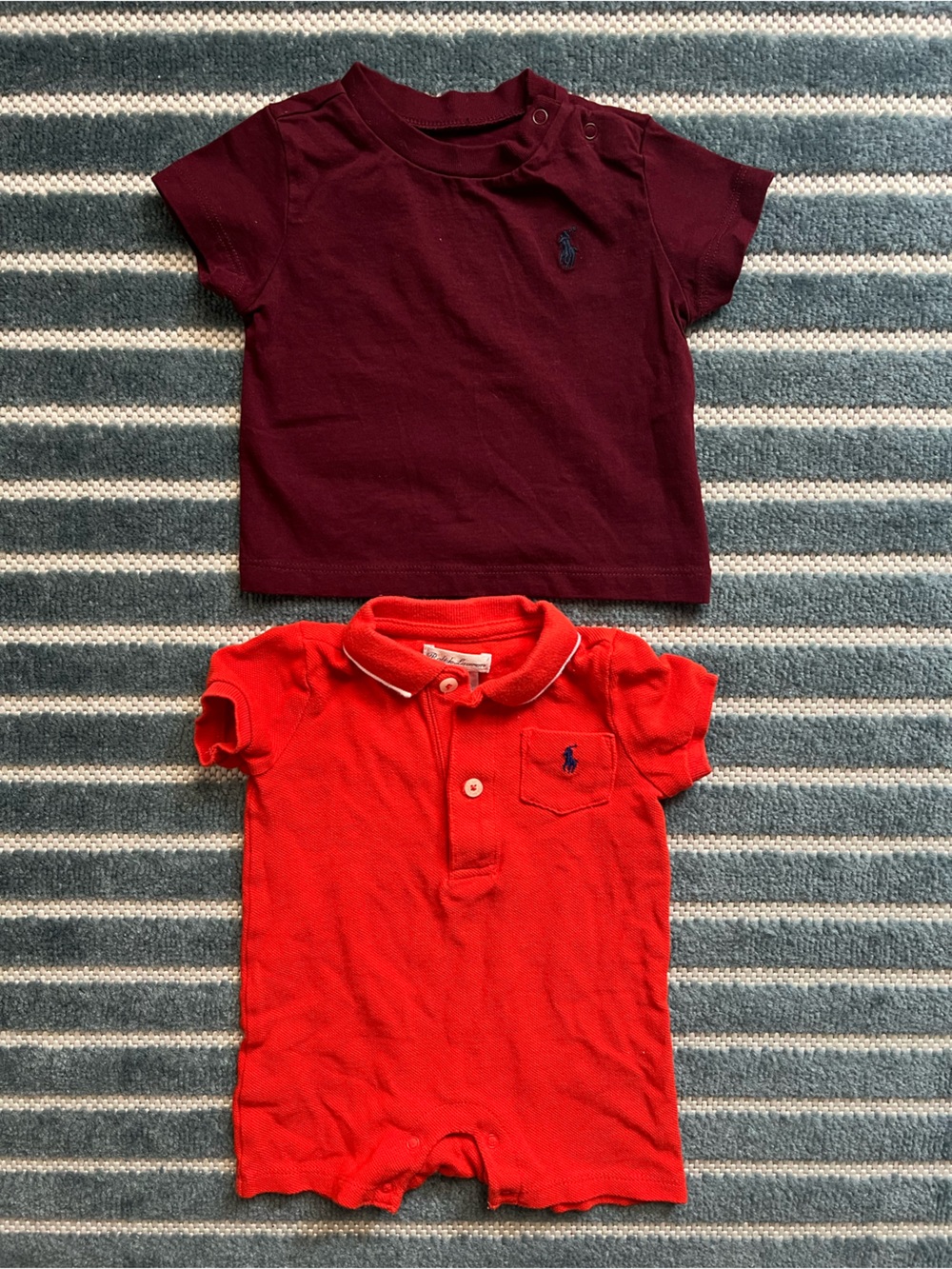Ralph Lauren Baby Boy 3M Polo Romper and T-Shirt bundle